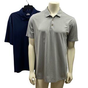 Nike Mens Dri-Fit Polo Shirt Gray Short Sleeve Performance Golf Top‎ Size L